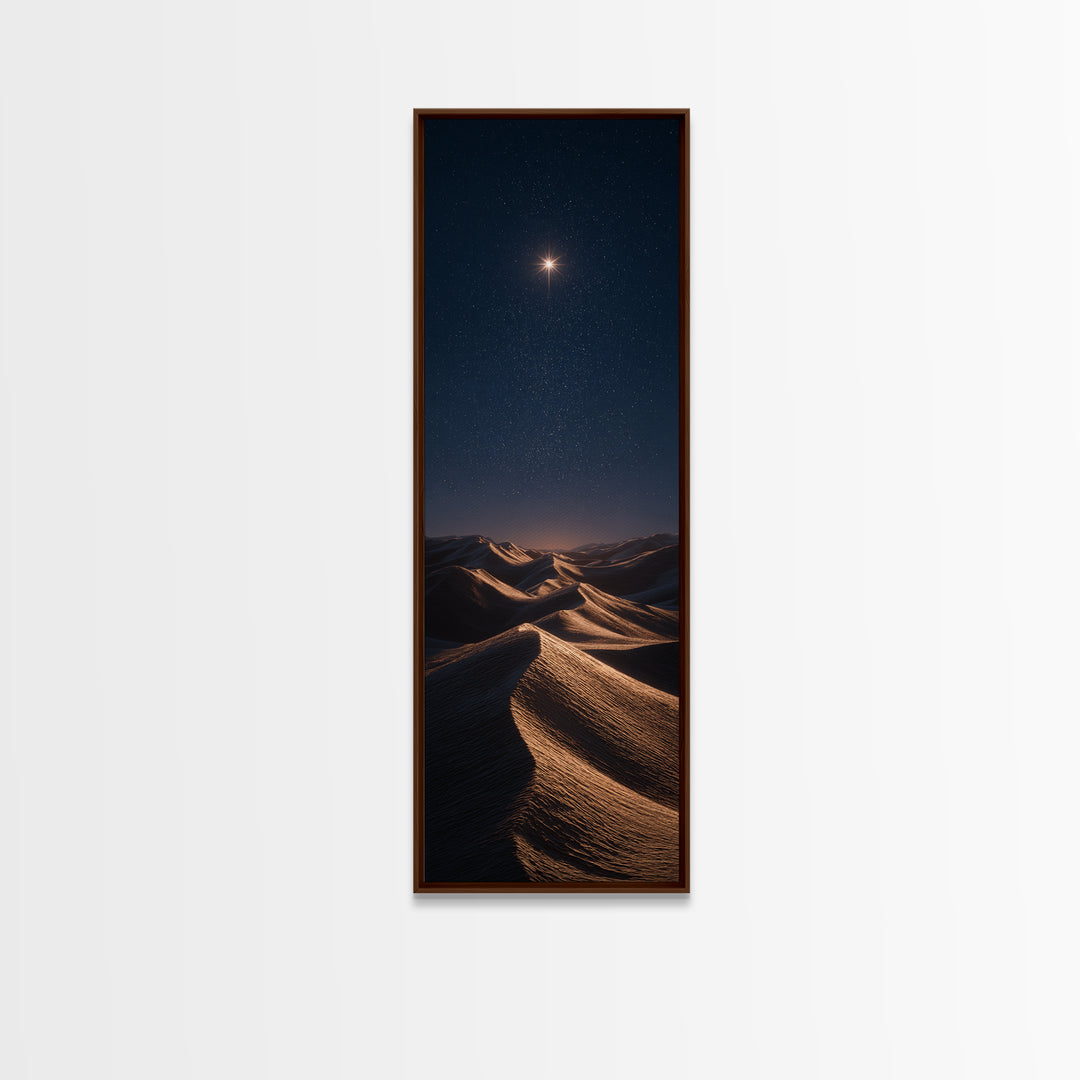 Silent Dawn Star | Framed Canvas Print | Christmas Art | Christian Art Canvas | Christian Wall Art | Tall Narrow Wall Art | Christian Chris