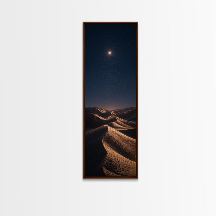 Silent Dawn Star | Framed Canvas Print | Christmas Art | Christian Art Canvas | Christian Wall Art | Tall Narrow Wall Art | Christian Chris