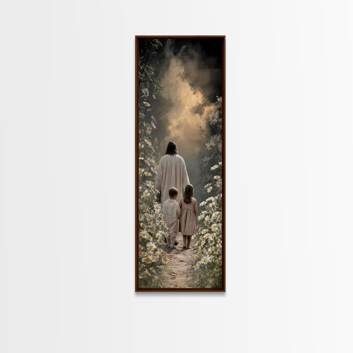 Path Of Mercy – Framed Canvas Print – Skinny Art – Christian Wall Art – Jesus Painting – Christian Art Canvas – Christian Christmas Art