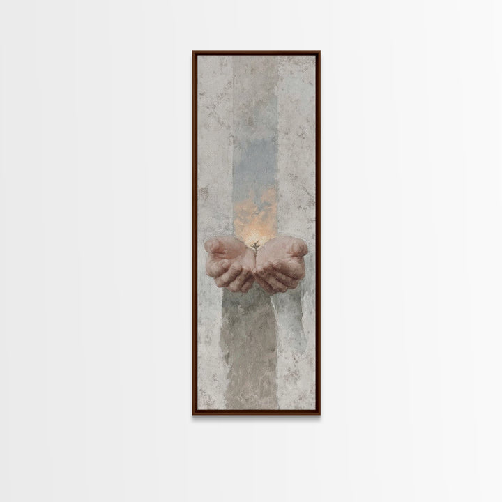 Seed Of Hope – Framed Canvas Print – Narrow Art – Christian Art Canvas – Christian Wall Art – Modern Christian Art – Unique Christian Art