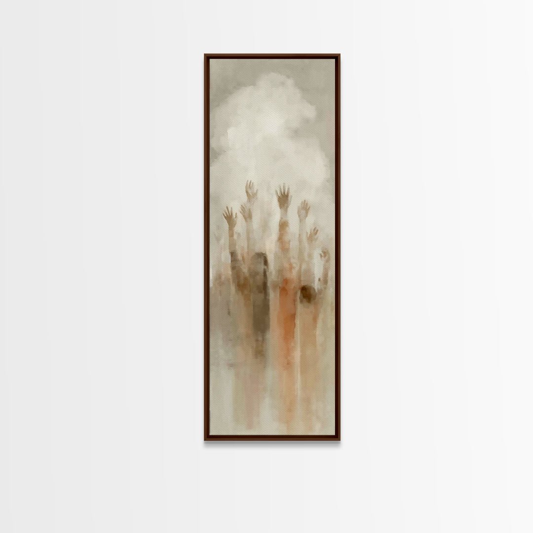 Clouds Of Deliverance – Framed Canvas Print – Narrow Art – Christian Wall Art – Jesus Painting – Christian Art Work – Christmas Art