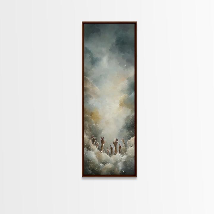 Light Of Redemption – Framed Canvas Print – Tall Skinny Art Print – Christian Art – Christian Painting – Christian Art Canvas – Christmas A