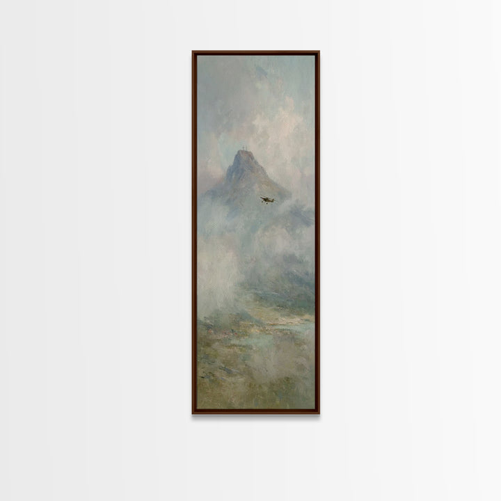 Mountain Of Grace – Framed Canvas Print – Narrow Art – Christian Painting – Christian Art Canvas – Christian Wall Art – Christian Christmas