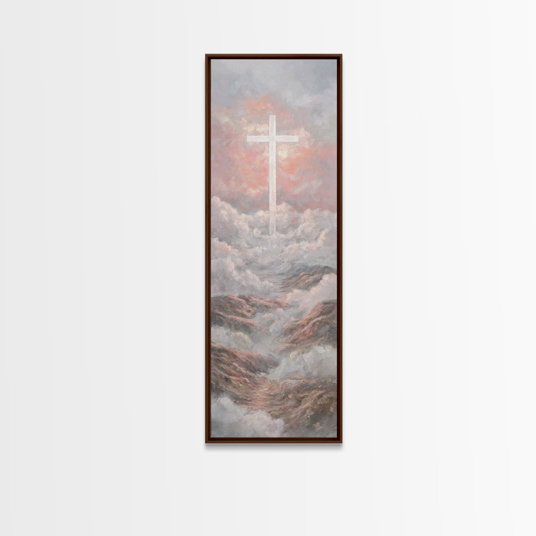 The Rising Light – Framed Canvas Print – Narrow Art – Christian Painting – Christian Art – Christian Wall Art – Christian Christmas Art