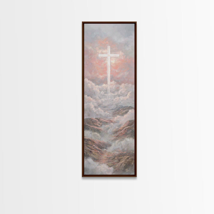 The Rising Light – Framed Canvas Print – Narrow Art – Christian Painting – Christian Art – Christian Wall Art – Christian Christmas Art