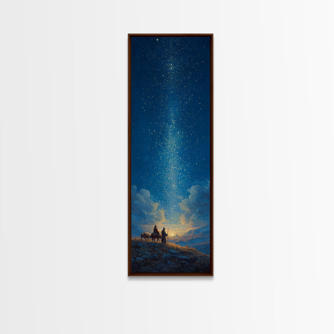 Glory In The Clouds – Framed Canvas Print – Tall Skinny Art Print – Christian Art Canvas – Christian Art Work – Christian Painting – Christ