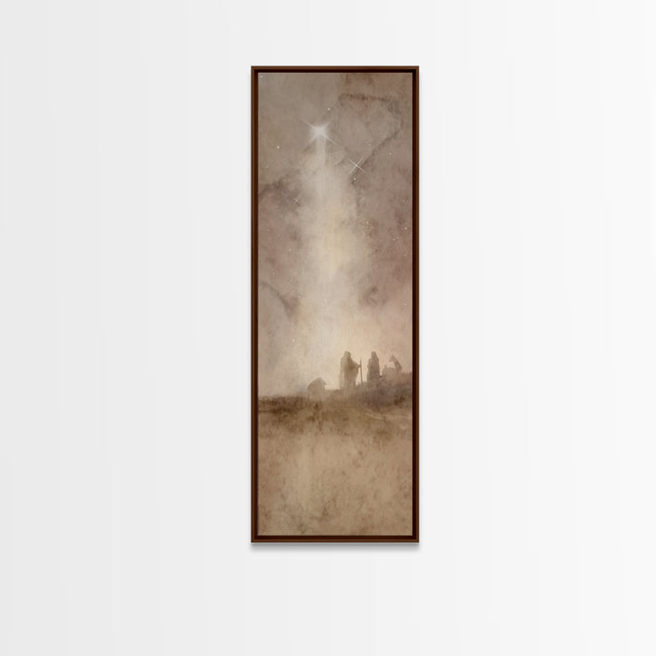 Star Of The Shepherd – Framed Canvas Print – Skinny Art – Christian Wall Art – Christian Art – Christian Art Canvas – Christian Christmas A