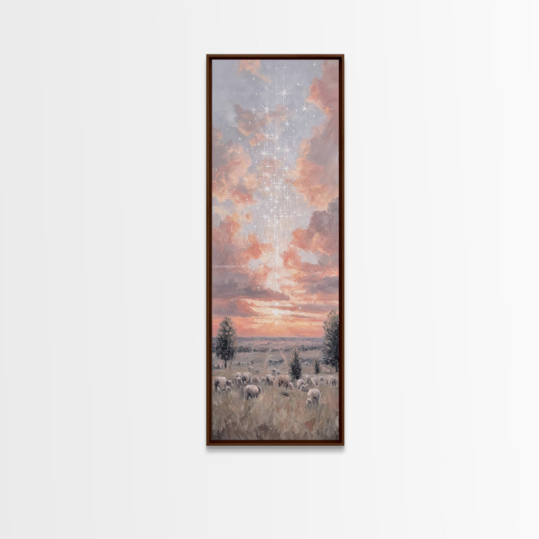 Morning Of Mercy - Framed Canvas Print - Christian Art Canvas - Tall Narrow Wall Art - Christian Wall Art - Jesus Painting - Christian Chri