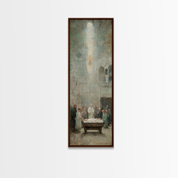 Sanctuary Blessing - Framed Canvas Print - Christian Wall Art - Christian Christmas Art - Jesus Painting - Skinny Art - Christian Art Canva