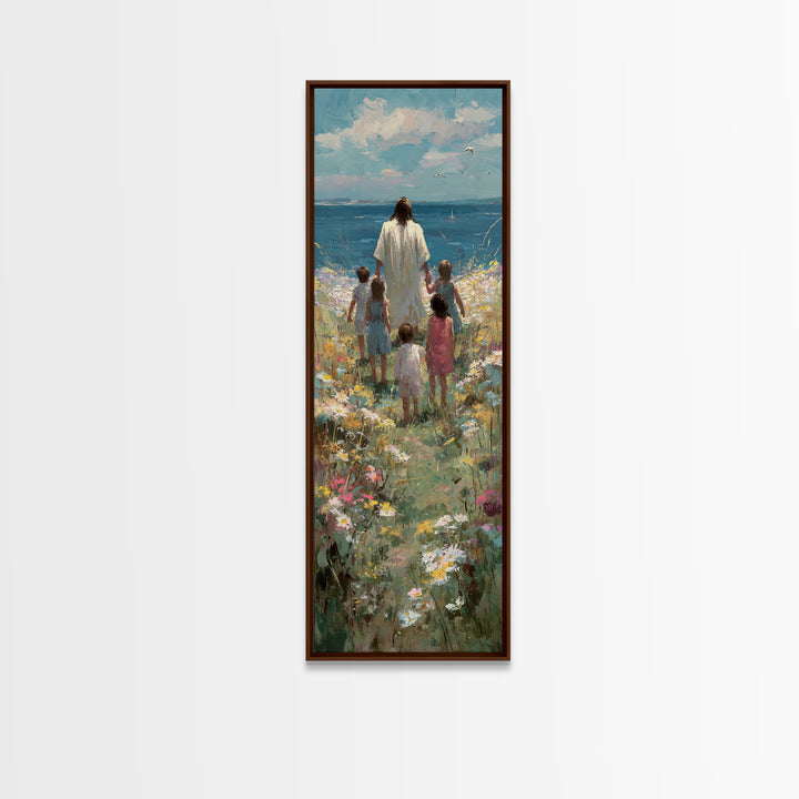 Children Of Light | Framed Canvas Print | Christian Wall Art | Christian Art Canvas | Jesus Painting | Tall Narrow Wall Art