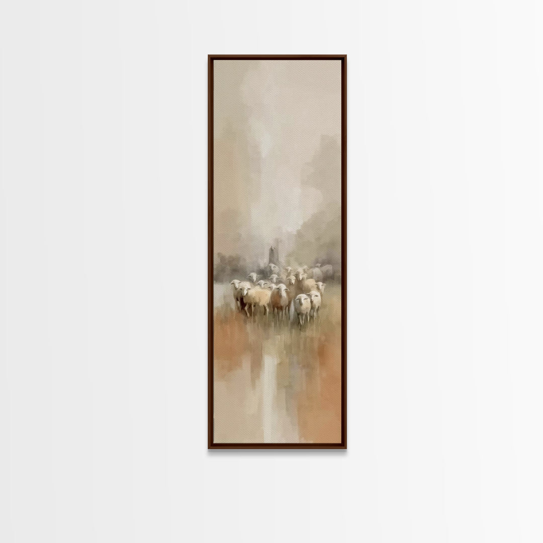 Morning Of Mercy – Framed Canvas Print – Christian Art Canvas – Jesus Painting – Christian Wall Art – Narrow Art – Christian Christmas Art