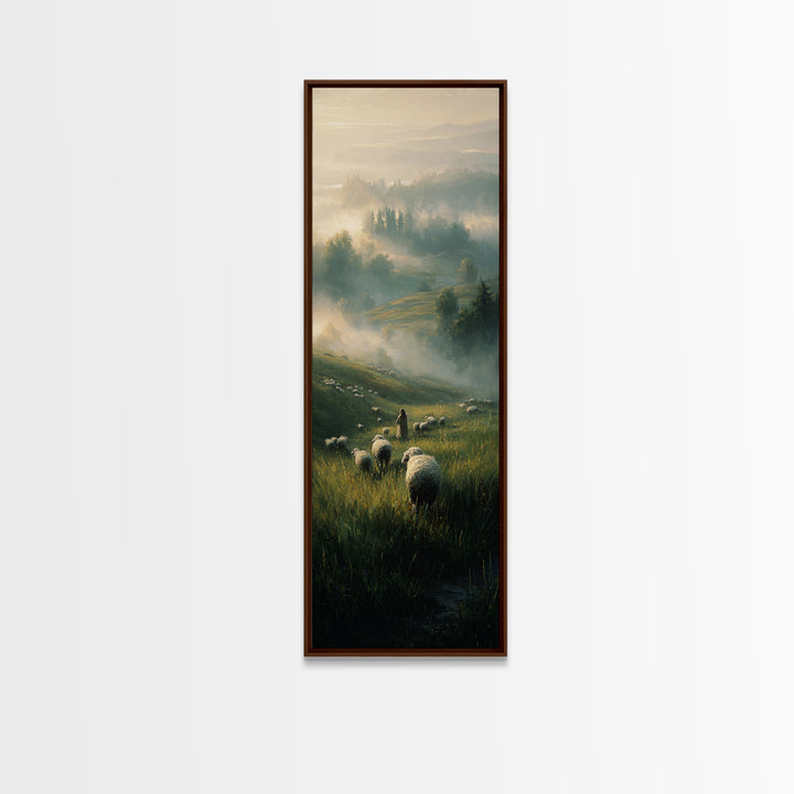 Garden Of Hope – Framed Canvas Print – Christian Art Canvas – Jesus Painting – Christian Wall Art – Tall Skinny Art Print – Christian Chris