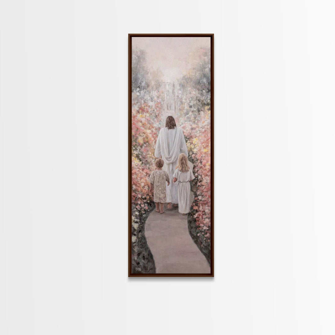 Children Of Light – Framed Canvas Print – Christian Wall Art – Christian Art Canvas – Jesus Painting – Skinny Art – Christian Christmas Art
