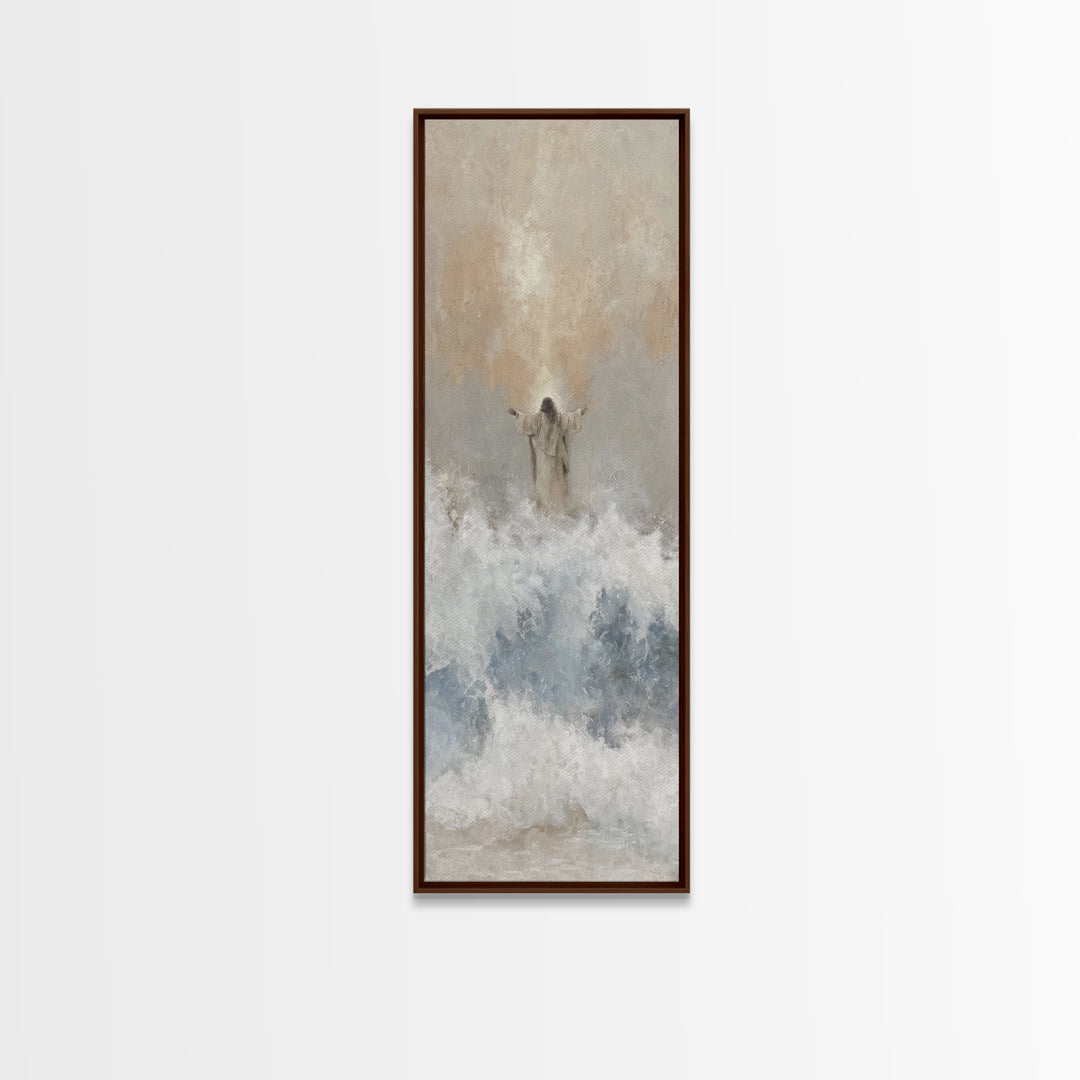 Radiant Messiah – Framed Canvas Print – Narrow Art – Christian Art – Jesus Painting – Christian Canvas – Christmas Wall Art