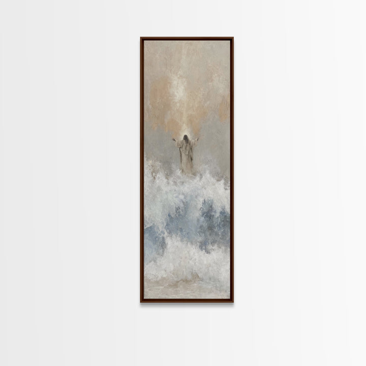 Radiant Messiah – Framed Canvas Print – Narrow Art – Christian Art – Jesus Painting – Christian Canvas – Christmas Wall Art