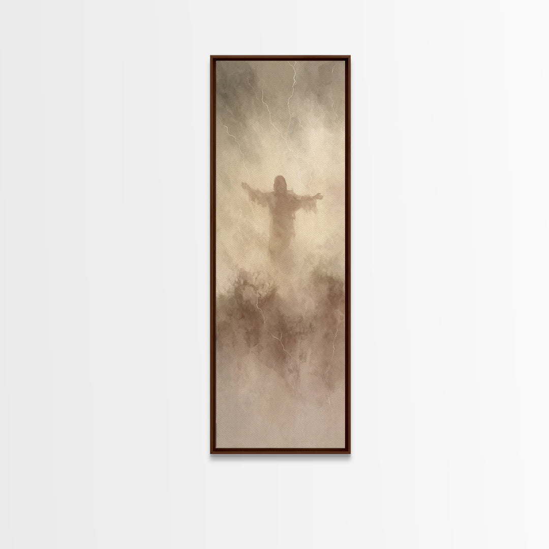Desert Calm – Framed Canvas Print – Narrow Art – Christian Painting – Jesus Painting – Christian Canvas – Christmas Art