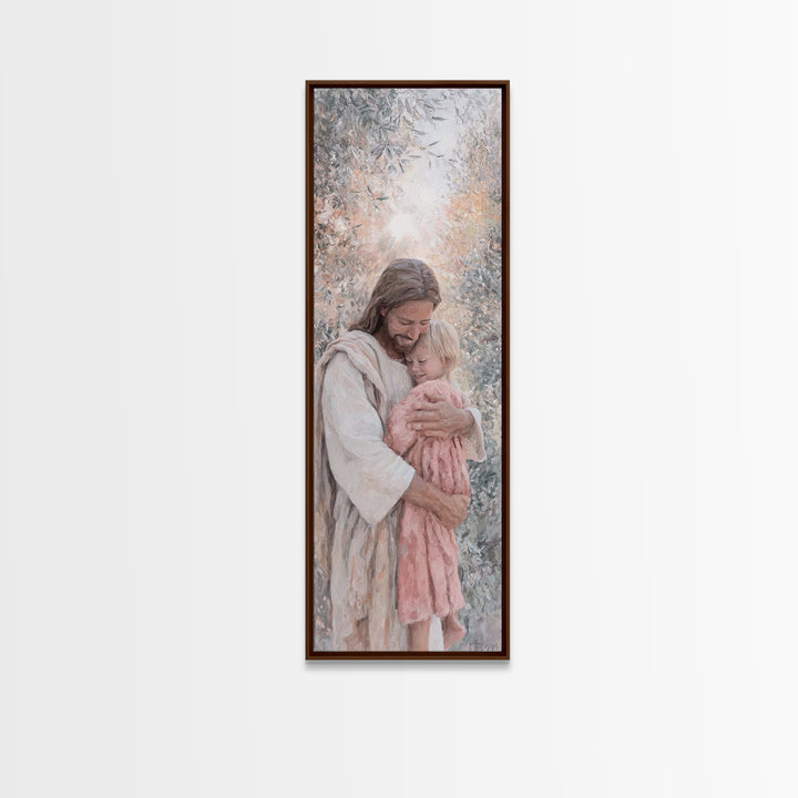 Garden Of Mercy | Framed Canvas Print | Christian Wall Art | Jesus Painting | Christian Art Canvas | Tall Narrow Wall Art | Christian Chris