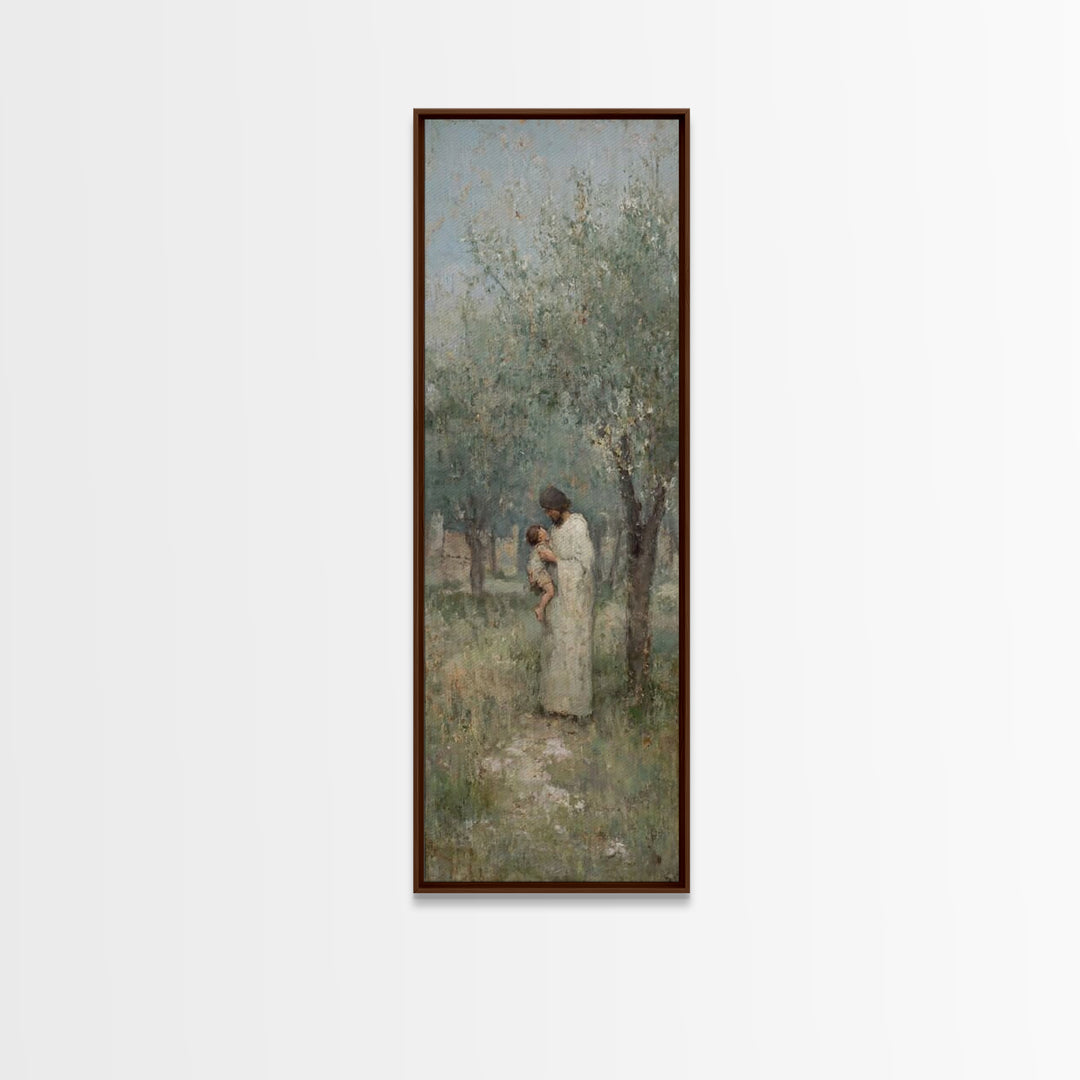 Pathway Of Peace | Framed Canvas Print | Christian Art Canvas | Christian Wall Art | Jesus Painting | Narrow Art | Christian Gift Ideas | C