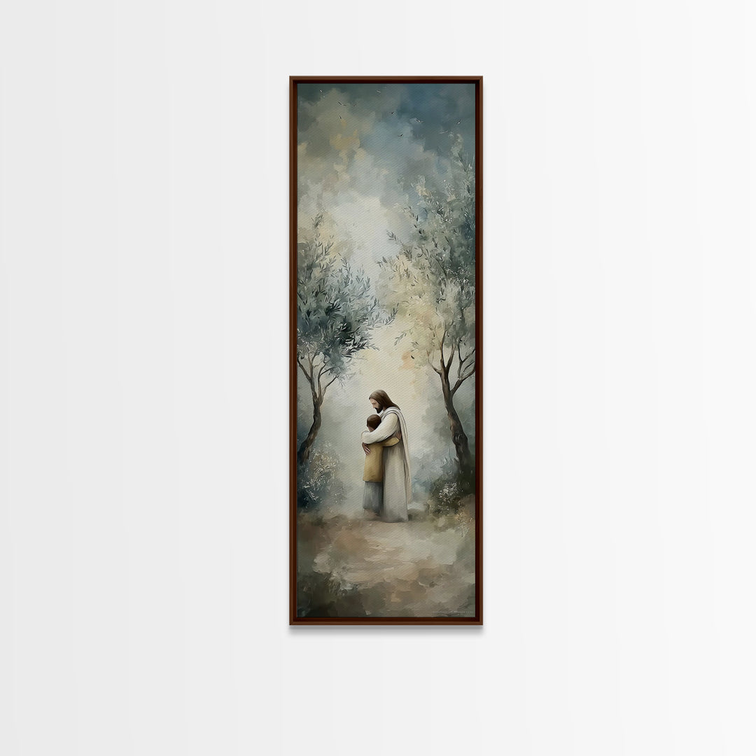 Morning Of Blessing | Framed Canvas Print | Christian Wall Art | Christian Art Canvas | Jesus Painting | Skinny Art | Christian Christmas A