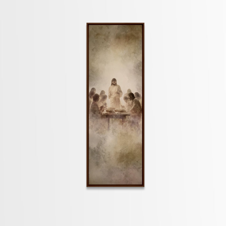 Lantern Of Faith | Framed Canvas Print | Christian Art Canvas | Christian Wall Art | Jesus Painting | Christian Art Print | Skinny Art | Ch