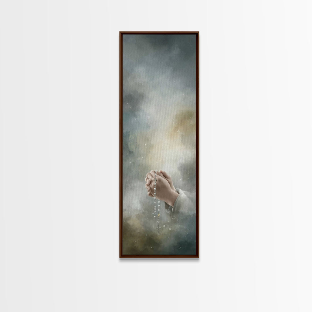 Faithful Reverence – Framed Canvas Print – Christian Wall Art – Christian Art Canvas – Narrow Art – Christian Art – Christian Gift – Christ