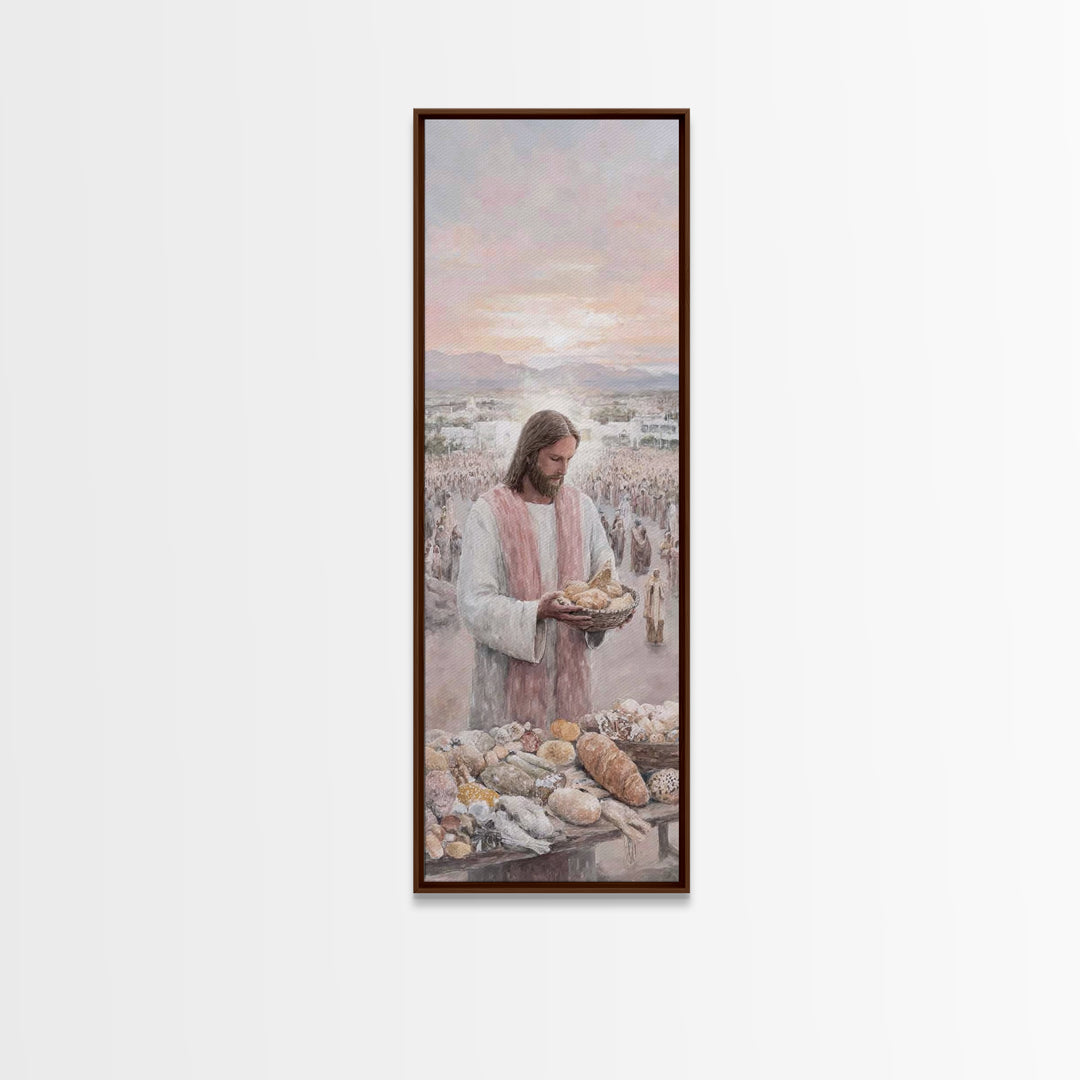 Bread Of Mercy – Framed Canvas Print – Christian Wall Art – Jesus Painting – Christian Art Canvas – Large Christian Painting – Christian De