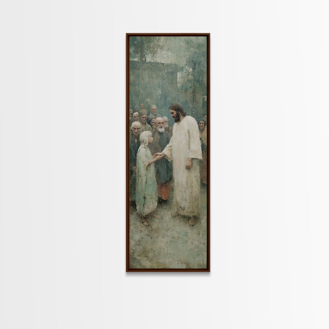 Crowd Of Faith – Framed Canvas Print – Christian Art Canvas – Christian Wall Art – Jesus Painting – Modern Christian Painting – Christian D