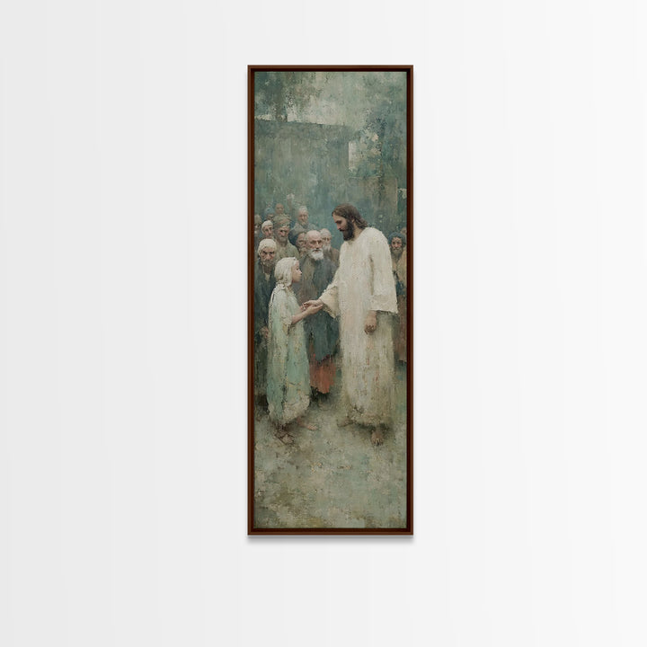 Crowd Of Faith – Framed Canvas Print – Christian Art Canvas – Christian Wall Art – Jesus Painting – Modern Christian Painting – Christian D