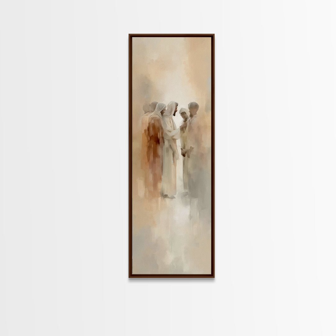 Desert Grace Gathering – Framed Canvas Print – Christian Wall Art – Jesus Painting – Christian Art Canvas – Unique Christian Art – Christia
