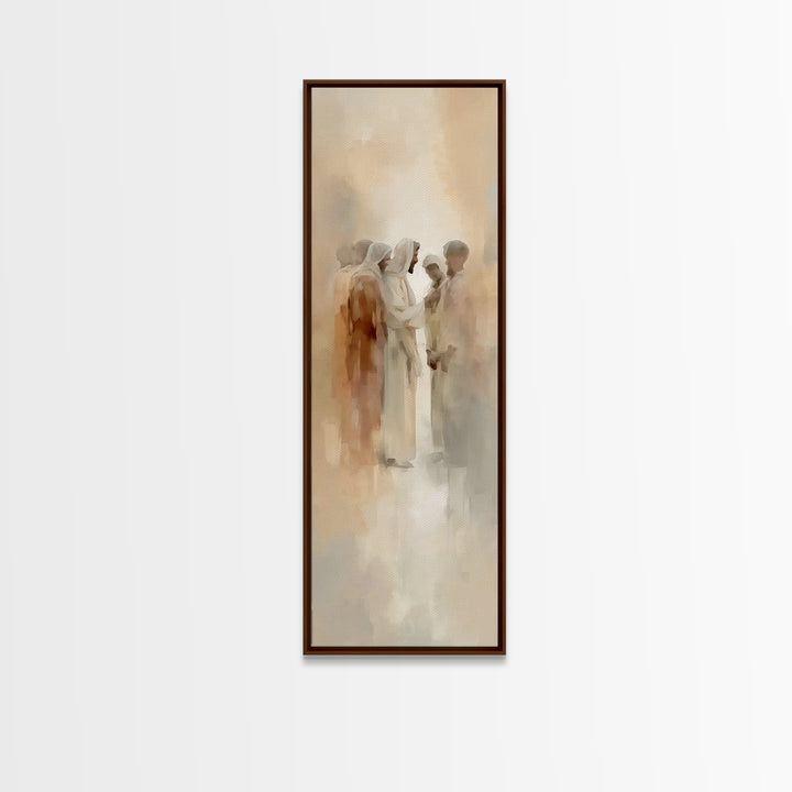 Desert Grace Gathering – Framed Canvas Print – Christian Wall Art – Jesus Painting – Christian Art Canvas – Unique Christian Art – Christia