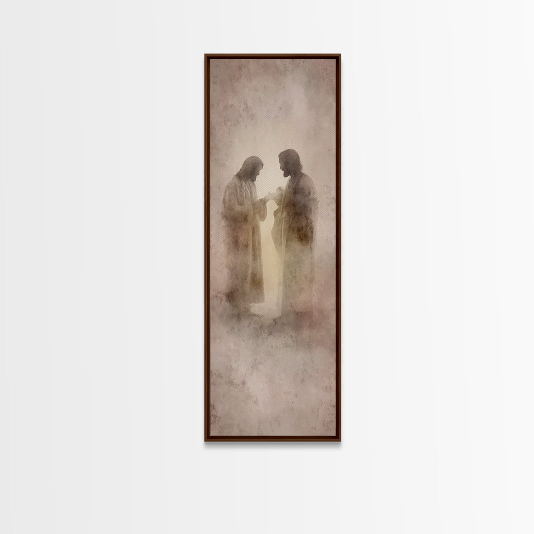 Circle Of Disciples – Framed Canvas Print – Christian Art Canvas – Christian Wall Art – Jesus Painting – Large Christian Painting – Christi