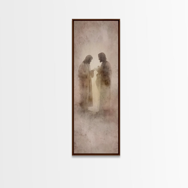 Circle Of Disciples – Framed Canvas Print – Christian Art Canvas – Christian Wall Art – Jesus Painting – Large Christian Painting – Christi