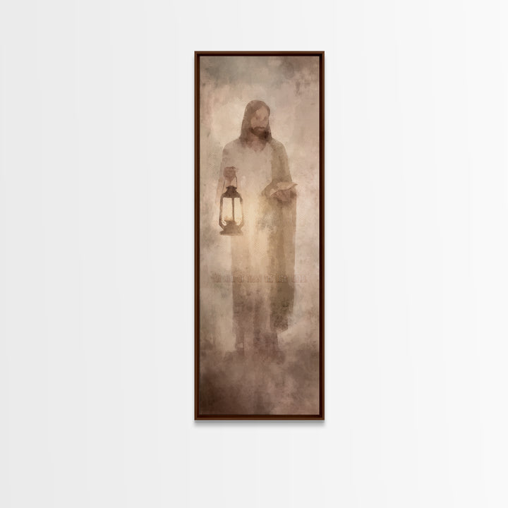 Path Of Grace – Framed Canvas Print – Jesus Painting – Christian Art – Christian Wall Art – Narrow Art – Christmas Art