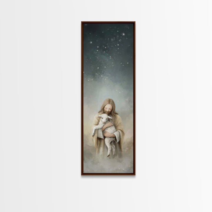 Stars Of Mercy – Framed Canvas Print – Christian Art Canvas – Jesus Painting – Skinny Art – Modern Christian Art