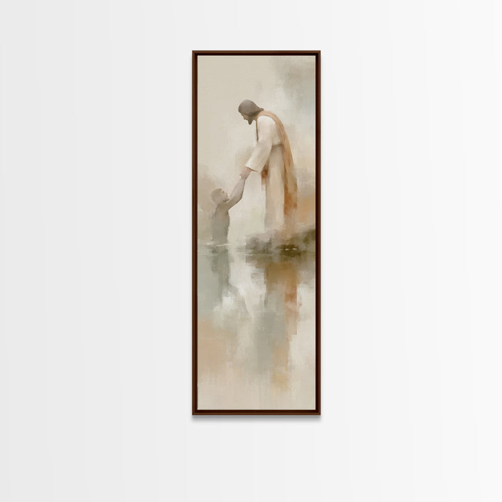 River Of Hope – Framed Canvas Print – Christian Wall Art – Christian Art Canvas – Tall Skinny Art Print – Jesus Painting
