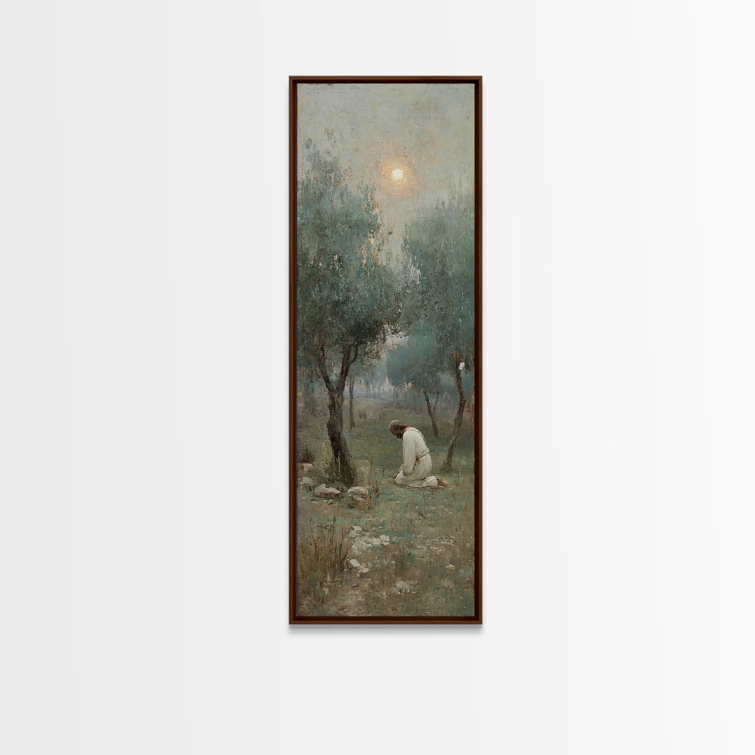 Dawn Of Salvation – Framed Canvas Print – Jesus Painting – Christian Wall Art – Tall Narrow Wall Art – Christian Art Canvas