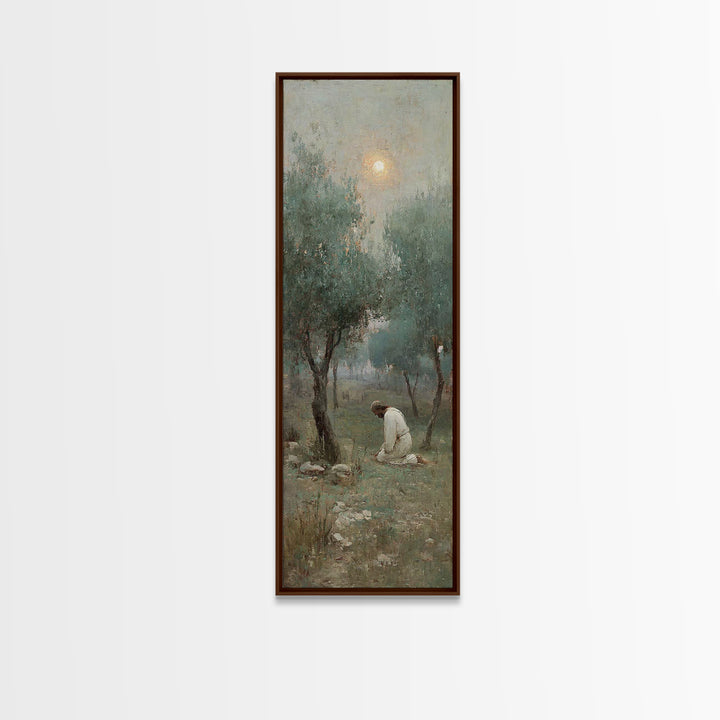 Dawn Of Salvation – Framed Canvas Print – Jesus Painting – Christian Wall Art – Tall Narrow Wall Art – Christian Art Canvas