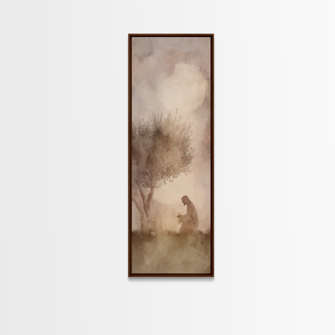 Gentle Dawn Mercy – Framed Canvas Print – Christian Art Canvas – Skinny Art – Christian Wall Art – Jesus Painting