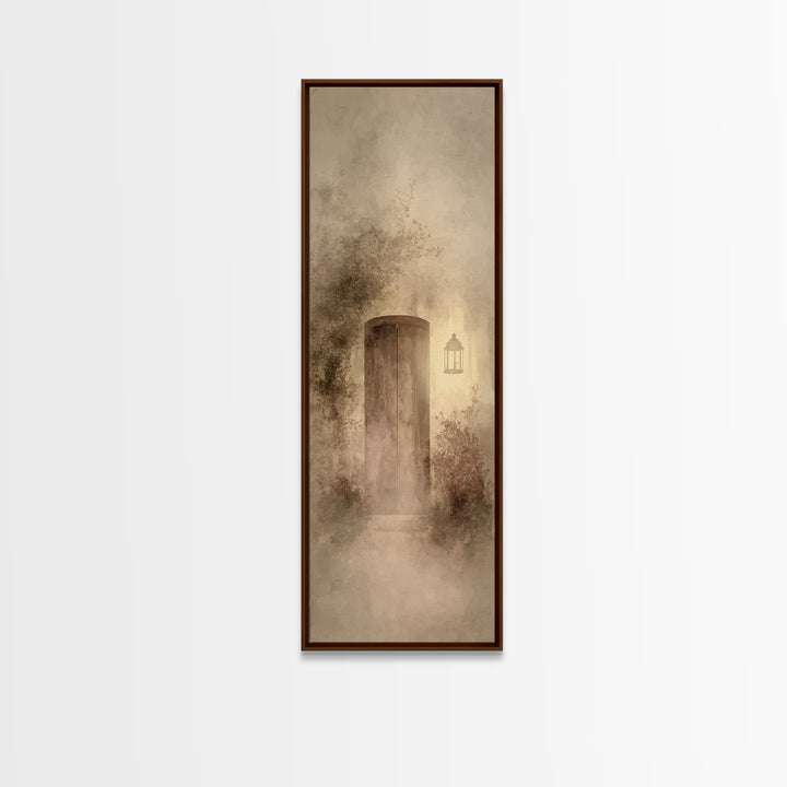 Sacred Doorway Light – Framed Canvas Print – Christian Wall Art – Narrow Art – Christian Art Canvas – Jesus Painting