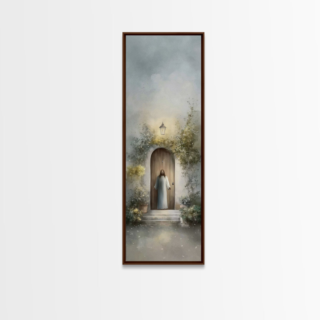 Heaven’s Open Path – Framed Canvas Print – Christian Art Canvas – Jesus Painting – Tall Narrow Wall Art – Christian Wall Art