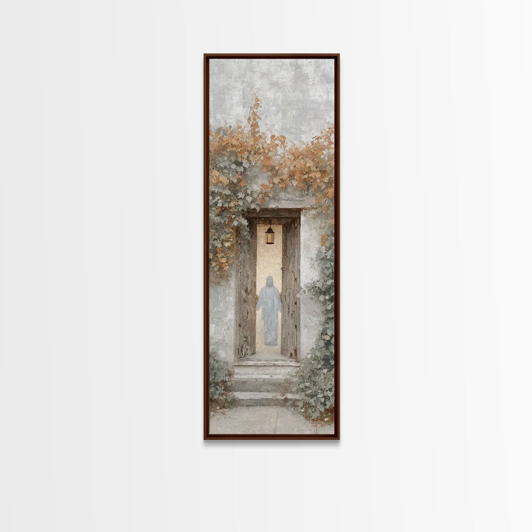 Everlasting Welcome Home – Framed Canvas Print – Christian Art Canvas – Narrow Art – Jesus Painting – Christian Wall Art