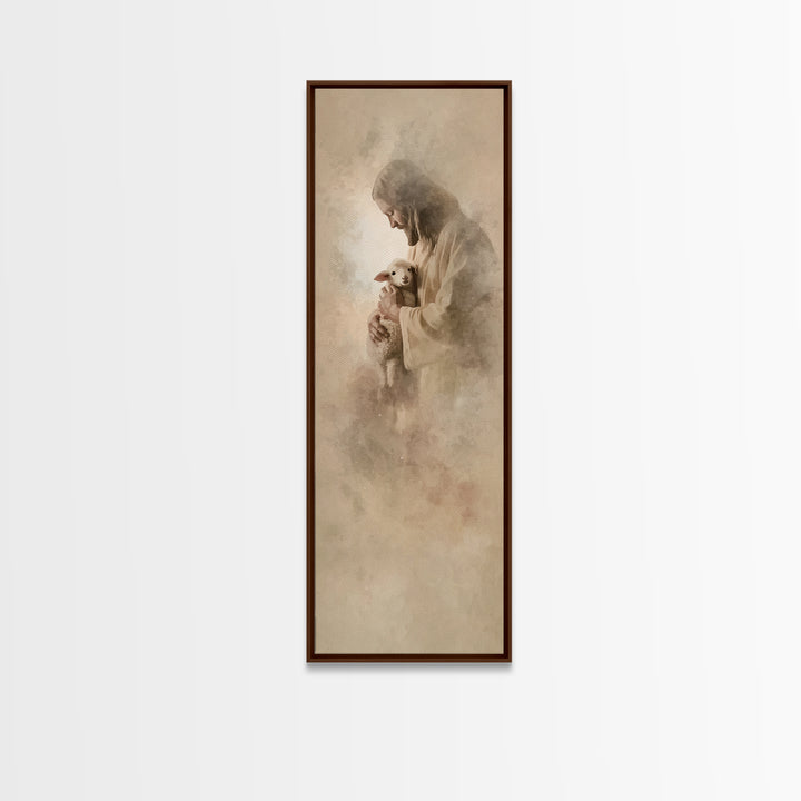 Holy Garden Prayer – Framed Canvas Print – Christian Painting – Christian Art – Skinny Art – Christian Wall Art – Christian Christmas Art