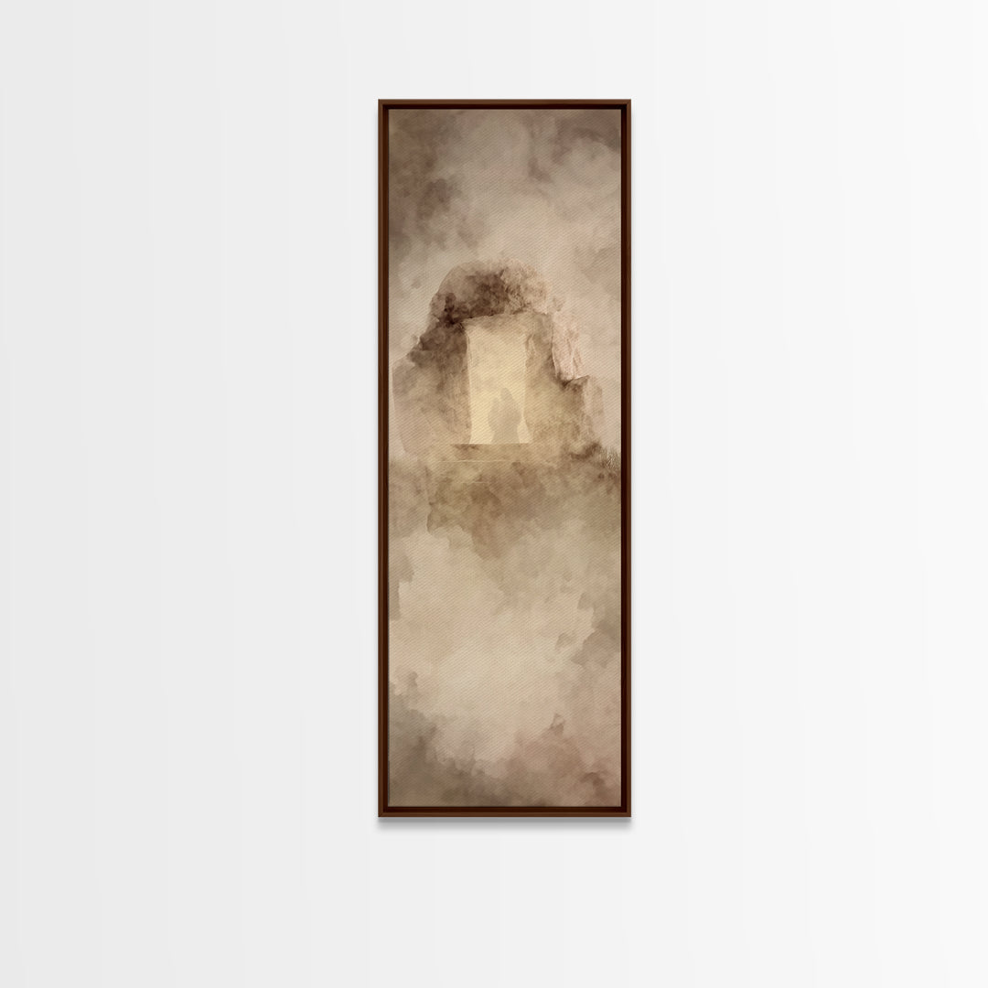 Eternal Rising – Framed Canvas Print – Christian Wall Art – Christian Art Canvas – Skinny Art – Jesus Painting – Modern Christian Painting