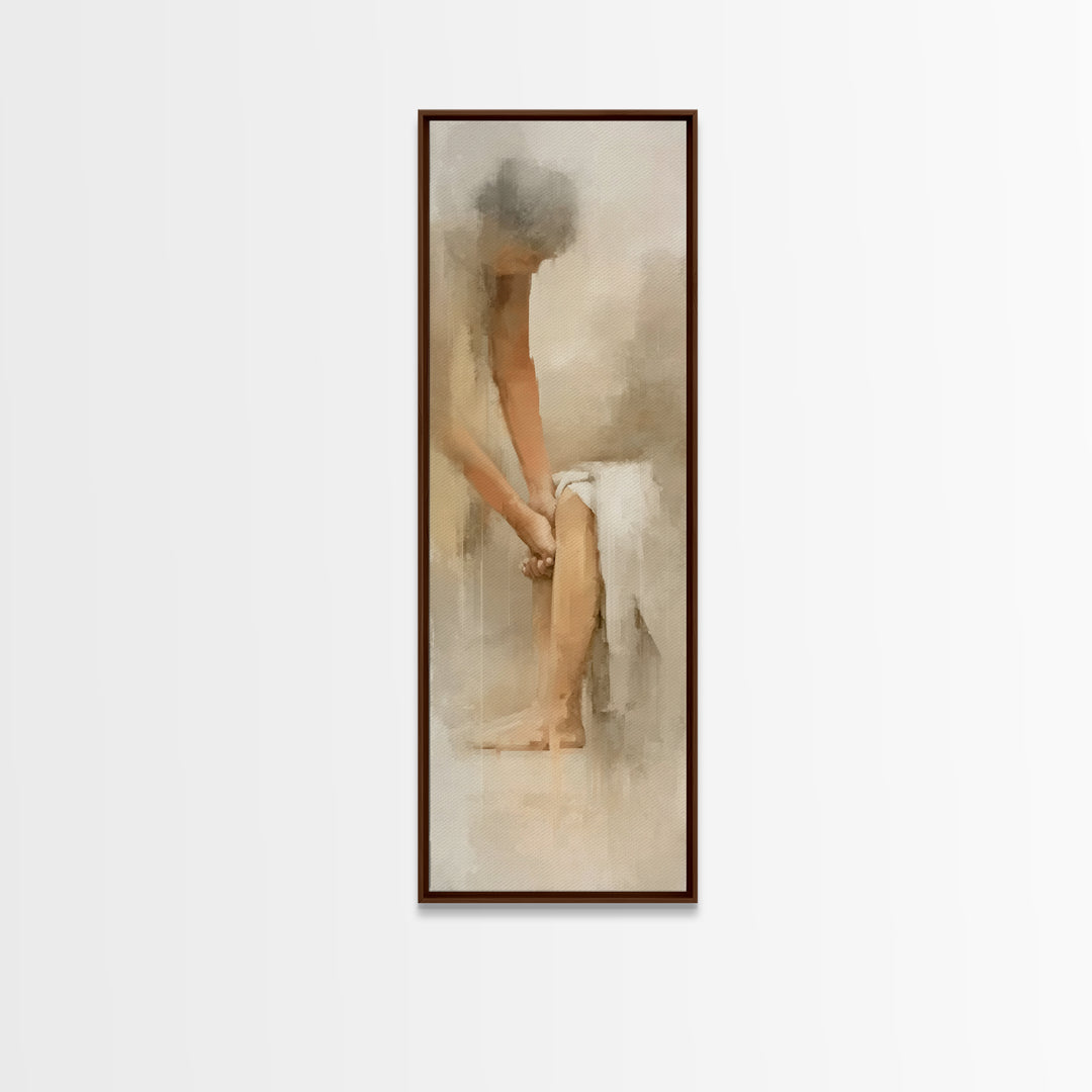 Humbled In Service, Framed Canvas Print, Christian Wall Art, Christian Art Canvas, Christian Decoration, Christian Gift, Tall Narrow Wall A