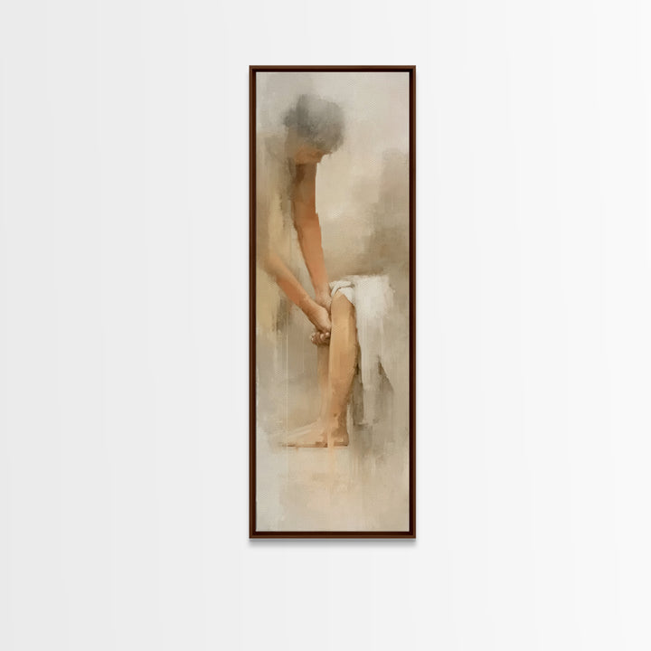 Humbled In Service, Framed Canvas Print, Christian Wall Art, Christian Art Canvas, Christian Decoration, Christian Gift, Tall Narrow Wall A