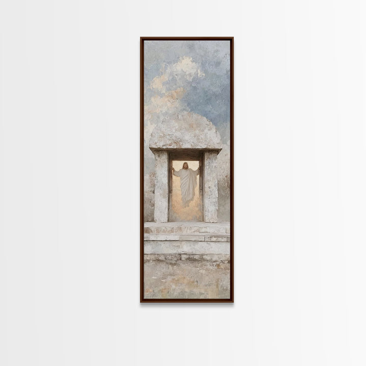 Glory At The Gate – Framed Canvas Print – Christian Art – Jesus Painting – Tall Narrow Wall Art – Christian Wall Art – Christian Art Canvas