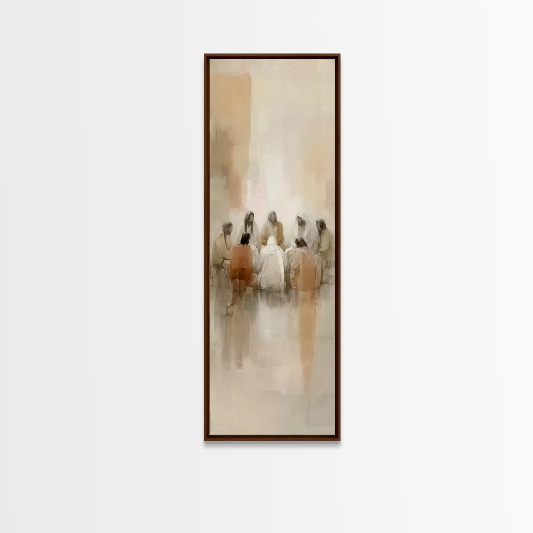 Circle Of Mercy – Framed Canvas Print – Tall Narrow Wall Art – Christian Art Canvas – Christian Wall Art – Jesus Painting – Christian Decor