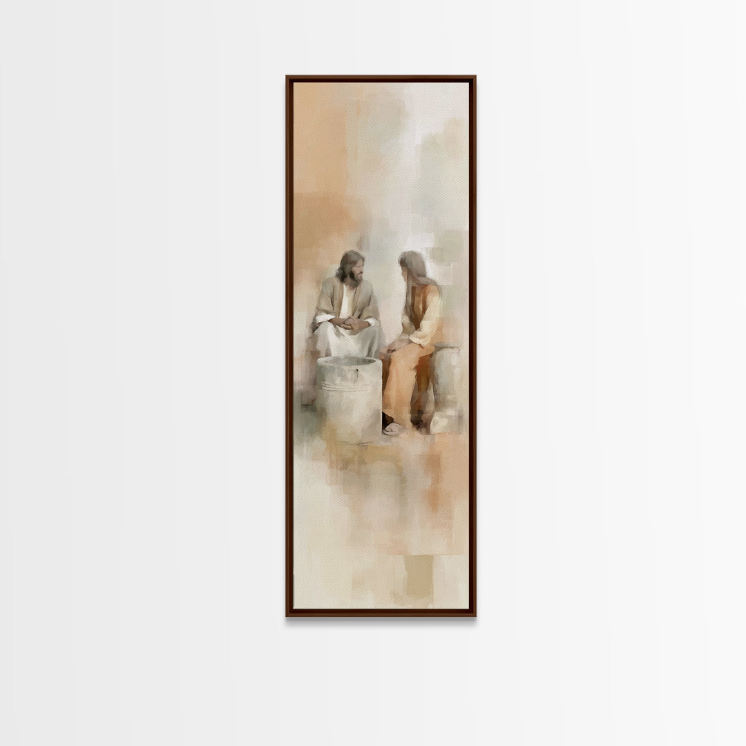 City Well Blessing – Framed Canvas Print – Narrow Art – Christian Wall Art – Christian Art Canvas – Jesus Painting – Christian Art