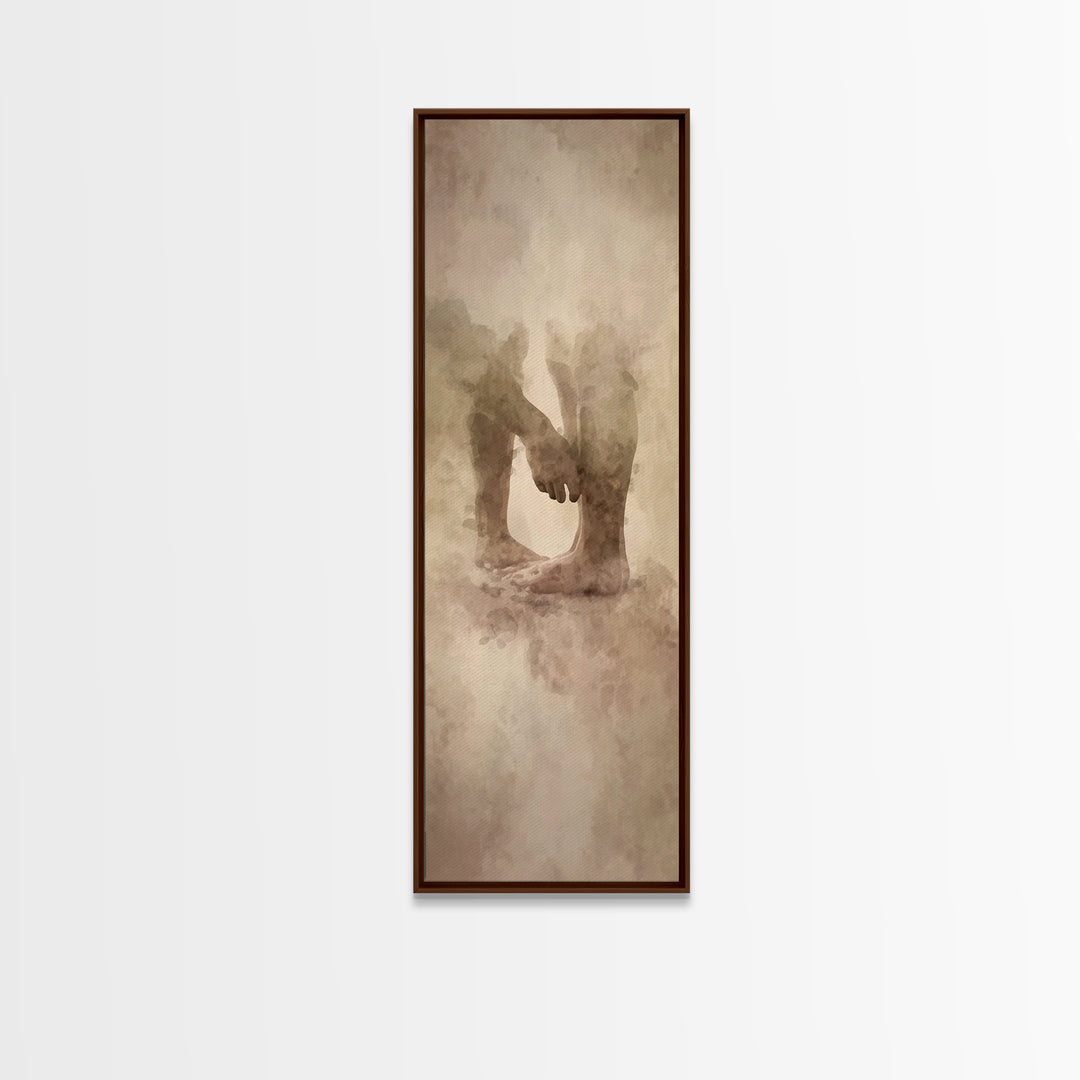 Footsteps Of Kindness - Framed Canvas Print - Christian Gift - Christian Wall Art - Christian Art Canvas - Minimalist Christian Art - Skinn