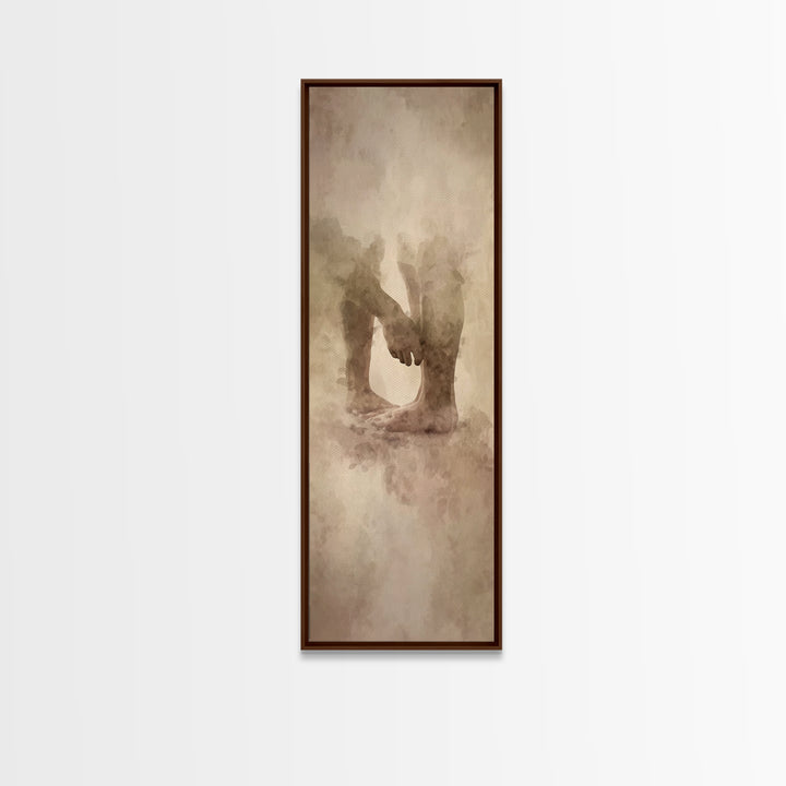 Footsteps Of Kindness - Framed Canvas Print - Christian Gift - Christian Wall Art - Christian Art Canvas - Minimalist Christian Art - Skinn